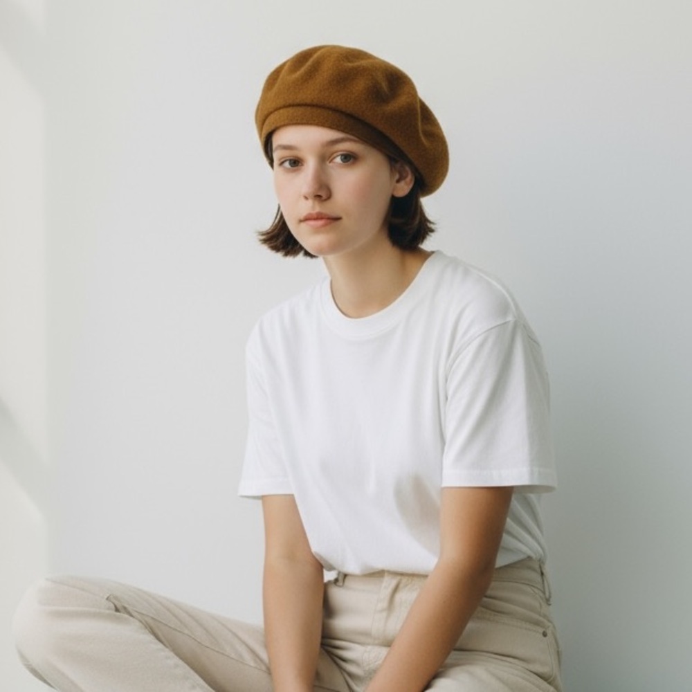 GAP Caramel Wool Beret
